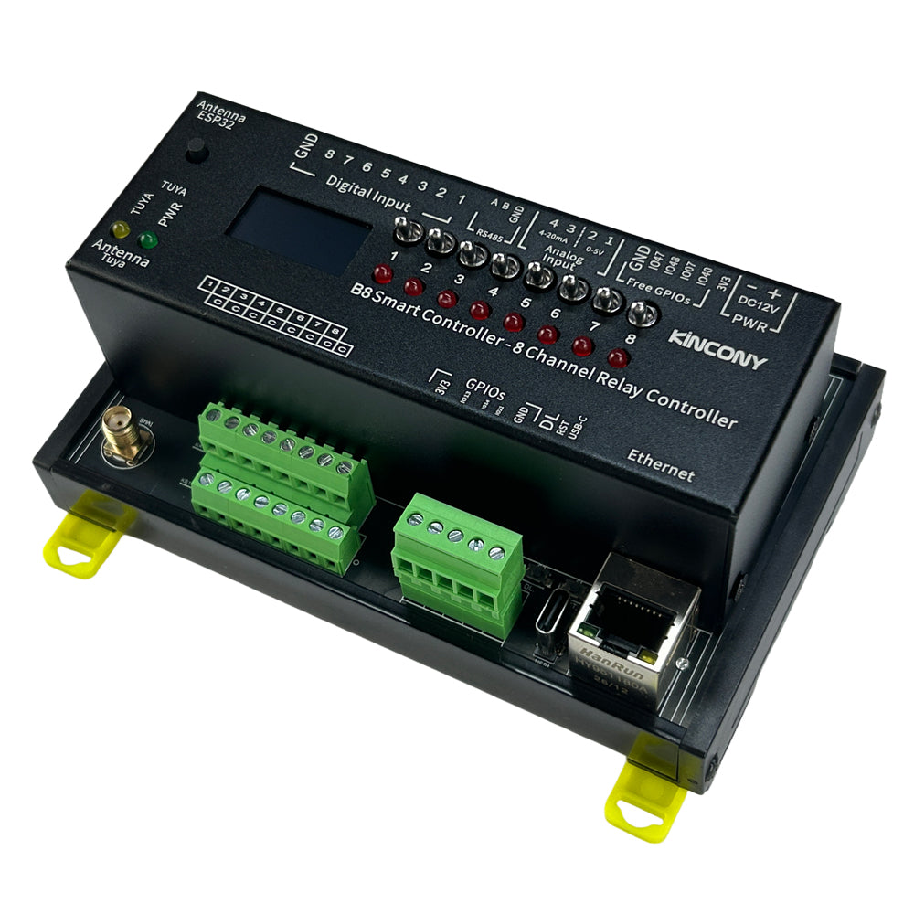KinCony B8 8-Channel Programmable Smart Relay Controller