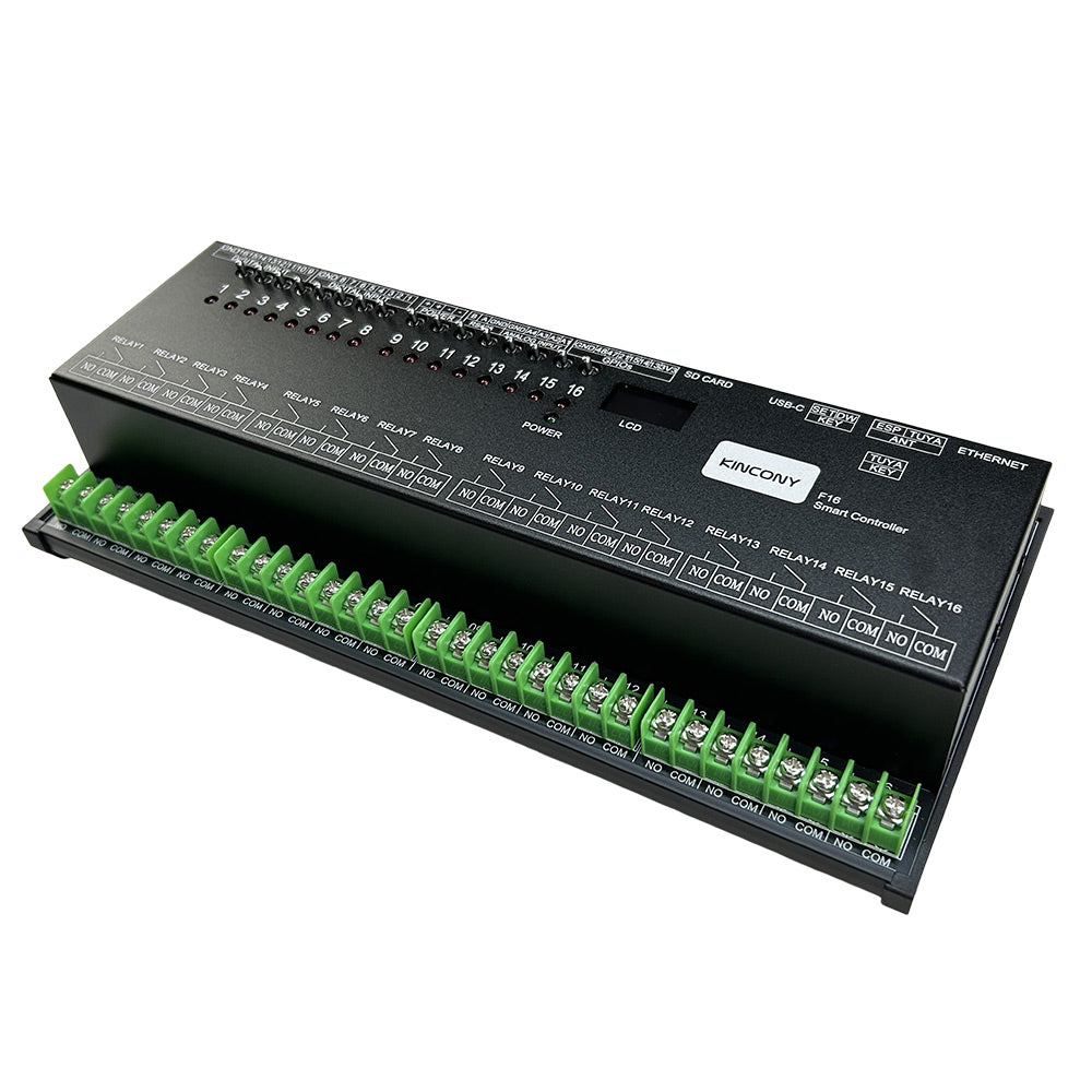 KinCony F16 16-Channel Programmable Smart Relay Controller | Relay Modules Removable