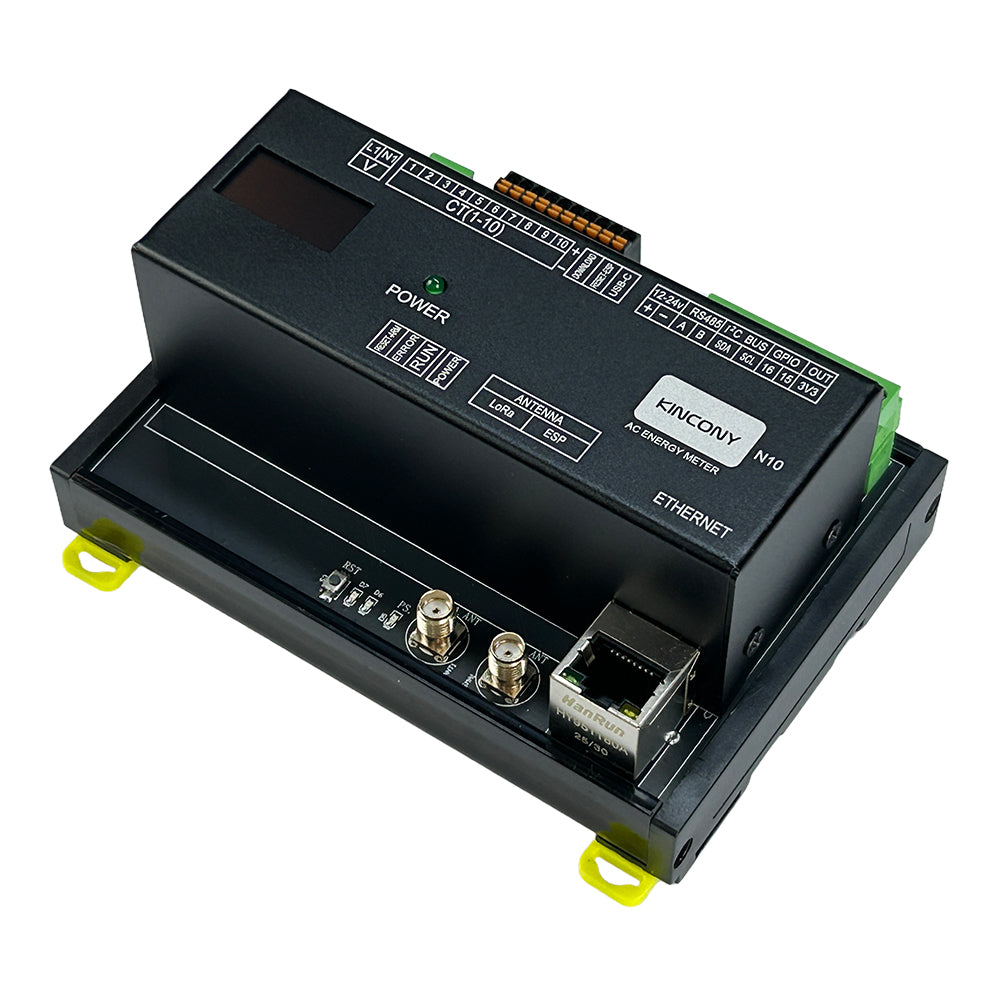 KinCony N10 10-Channel AC Energy Meter (LoRa®-Enabled)