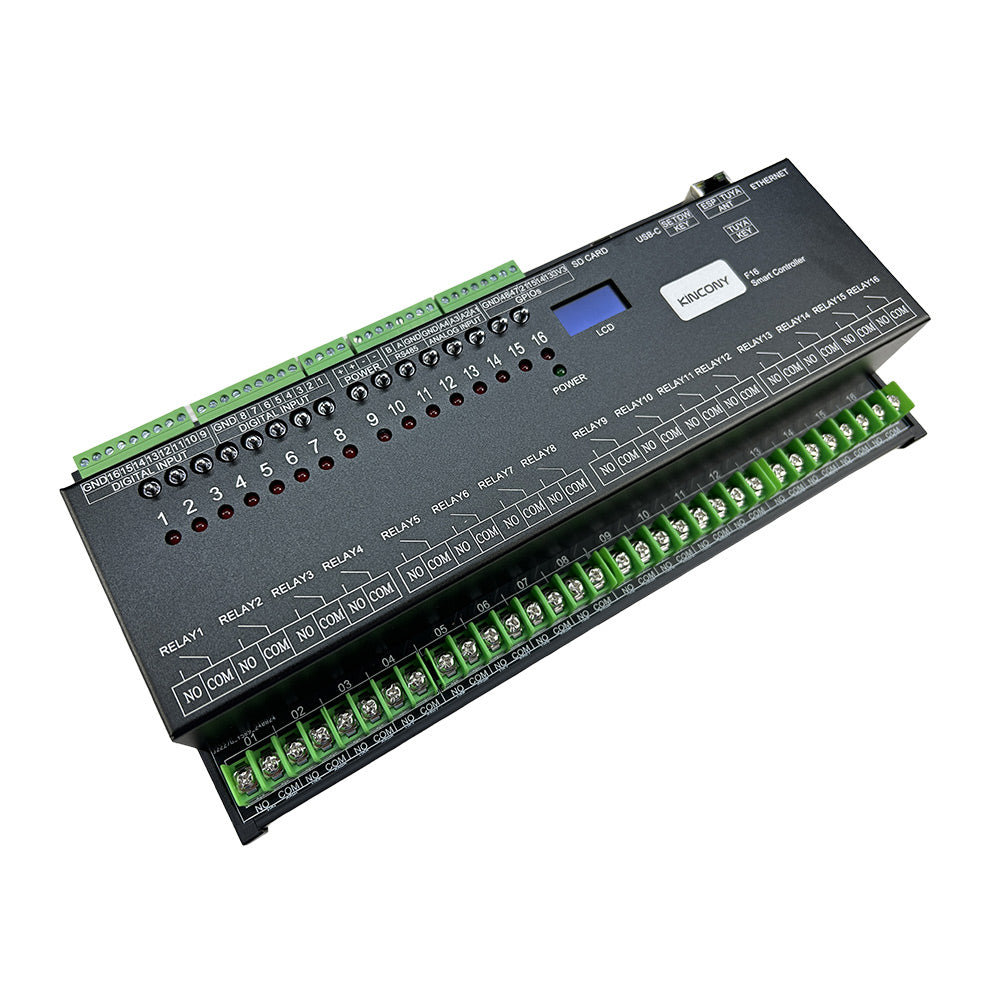 KinCony F16 16-Channel Programmable Smart Relay Controller | Relay Modules Removable