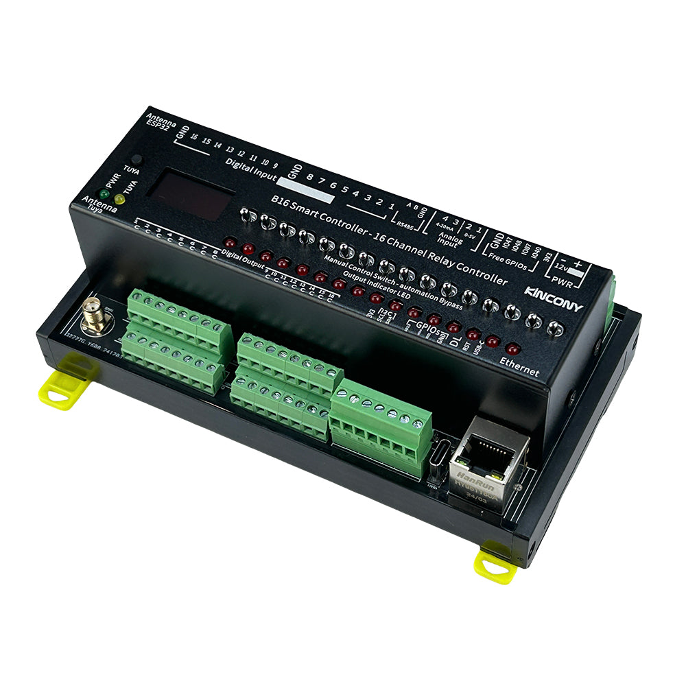 KinCony B16 16-Channel Programmable Smart Relay Controller