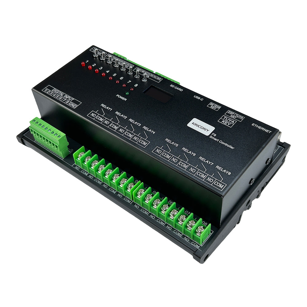 KinCony F8 8-Channel Programmable Smart Relay Controller | Relay Modules Removable